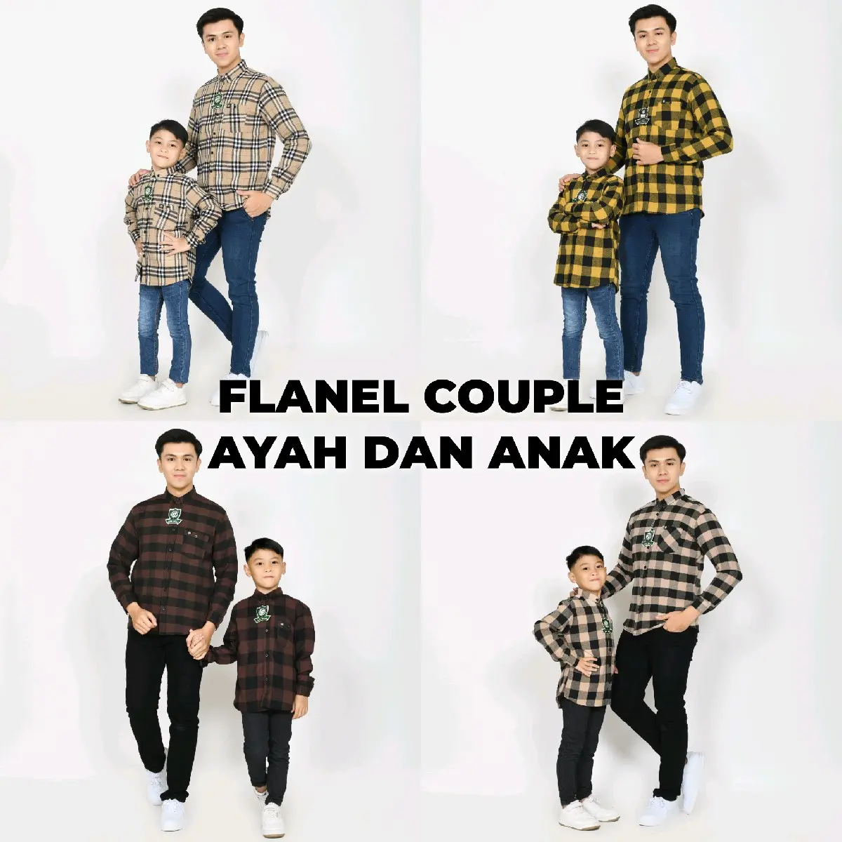 KEMEJA FLANEL COUPLE AYAH DAN ANAK LENGAN PANJANG FLANEL DEWASA DAN ANAK Baju Keluarga Motif Wanita Pasangan Katun ( HARGA SATUAN )
