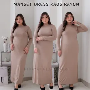 Manset Dress Lengan Panjang /Manset Gamis rayon super adem