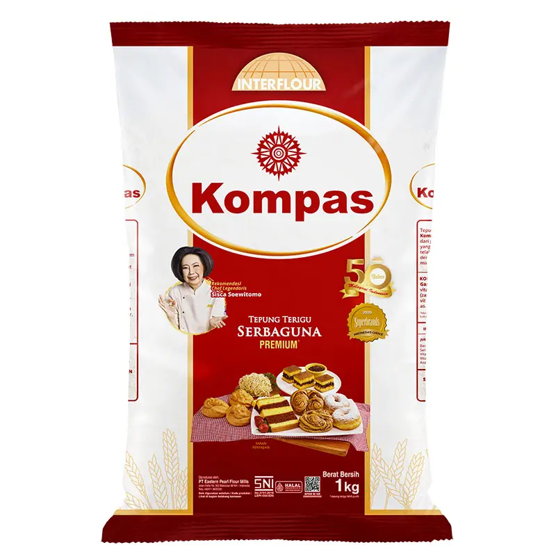 TEPUNG TERIGU KOMPAS 1KG (INTERFLOUR)