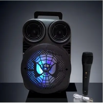 3396 - Speaker Bluetooth Karaoke Motif Spiderman Free Microphone Series 6.5Inc 0