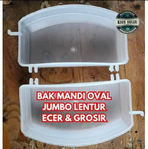 BAK MANDI BURUNG OVAL LENTUR JUMBO BESAR ANTI PECAH PLASTIK 1 PCS