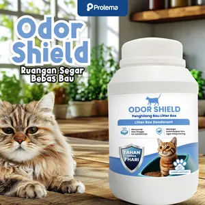 ODOR SHIELD [EXTRA JUMBO 1KG] Penghilang Bau Litter Box Kucing & Potty Train by Protema | Efektif Menyerap Amonia Aman untuk Hewan dan Manusia | Ramah Lingkungan