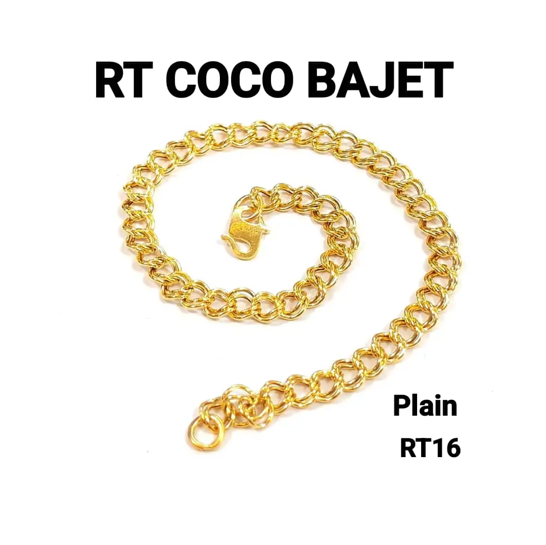 Wing Sing Rantai Tangan Coco Pasir Bajet Emas 916/ Wing Sing 916 Gold Budget Coco Sandy Bracelet