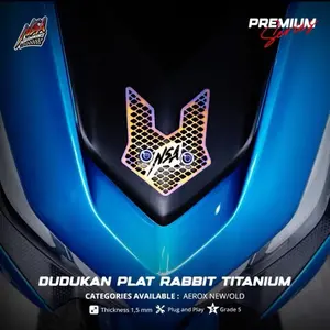 AVN PREMIUM SERIES DUDUKAN PLAT NOMER MOTOR TITANIUM GR5 DUDUKAN PLAT NOMOR TITANIUM AEROX UNIVERSAL
