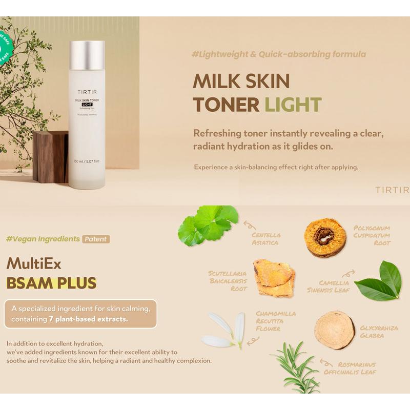 SG Ready Stock Tirtir Milk Skin Toner Light Trial Size - 20 ml Lightweight 4