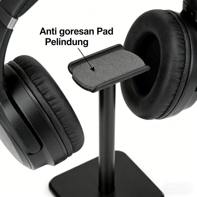 TechNest D5 Stand Headset Stand Headphone Premium Aluminum Material Anti Slip Stable Design For Tidy Desk Gaming Setup