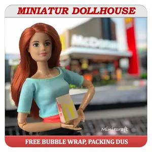 MINIATUR DOLLHOUSE BAG MCD, ROTI BOY PAJANGAN / MAINAN BONEKA BARBIE