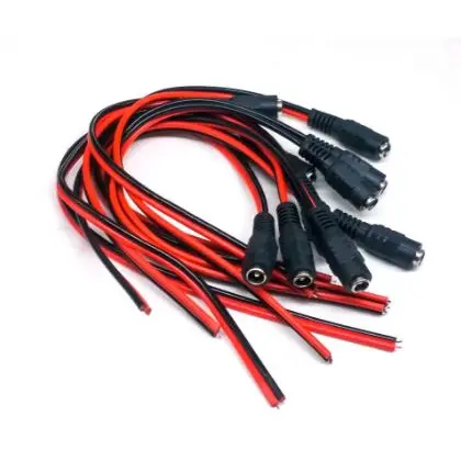 5.5X2.1Mm Female Kabel 12V Plug DC Adaptor Kamera CCTV