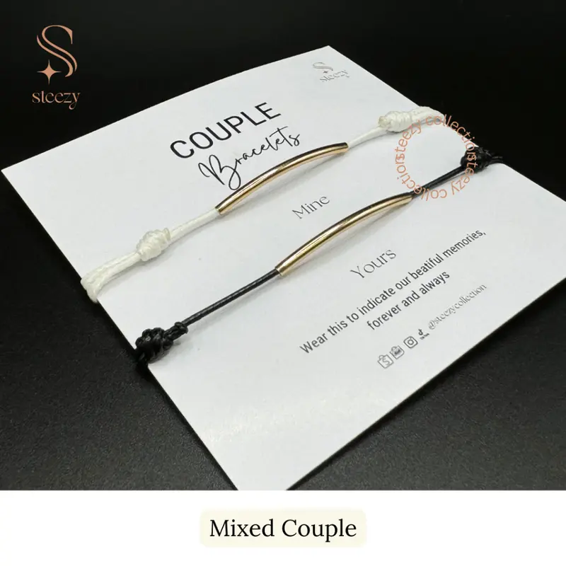 Soulmate Couple Bracelet by Steezy Collection / Gelang Tali/ Gelang Pasangan/ Gelang Couple Simple Polos / Gelang Mine & Yours gelang skena 2