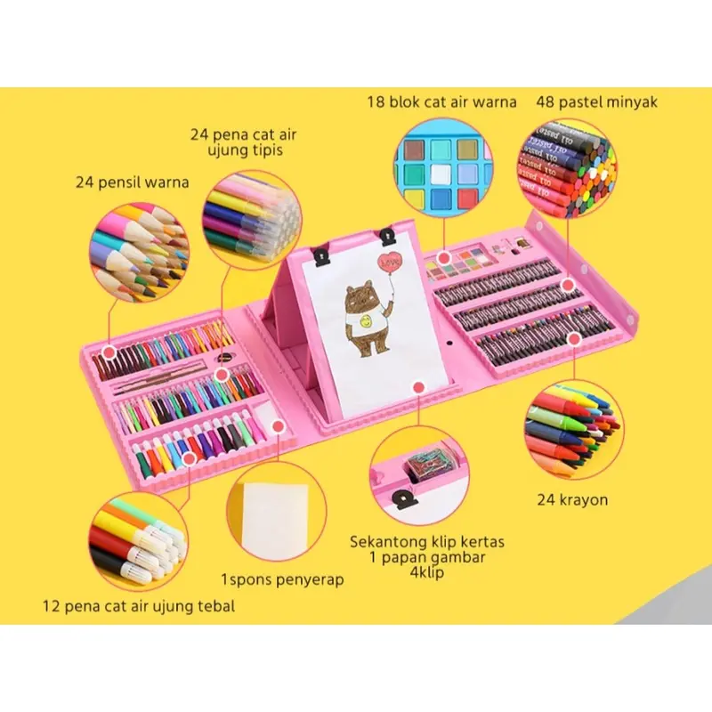 Crayon Warna 28pcs Set Alat Menggambar Melukis Anakanak Crayon Cat Air Pensil Lkp KODE R7C3 1