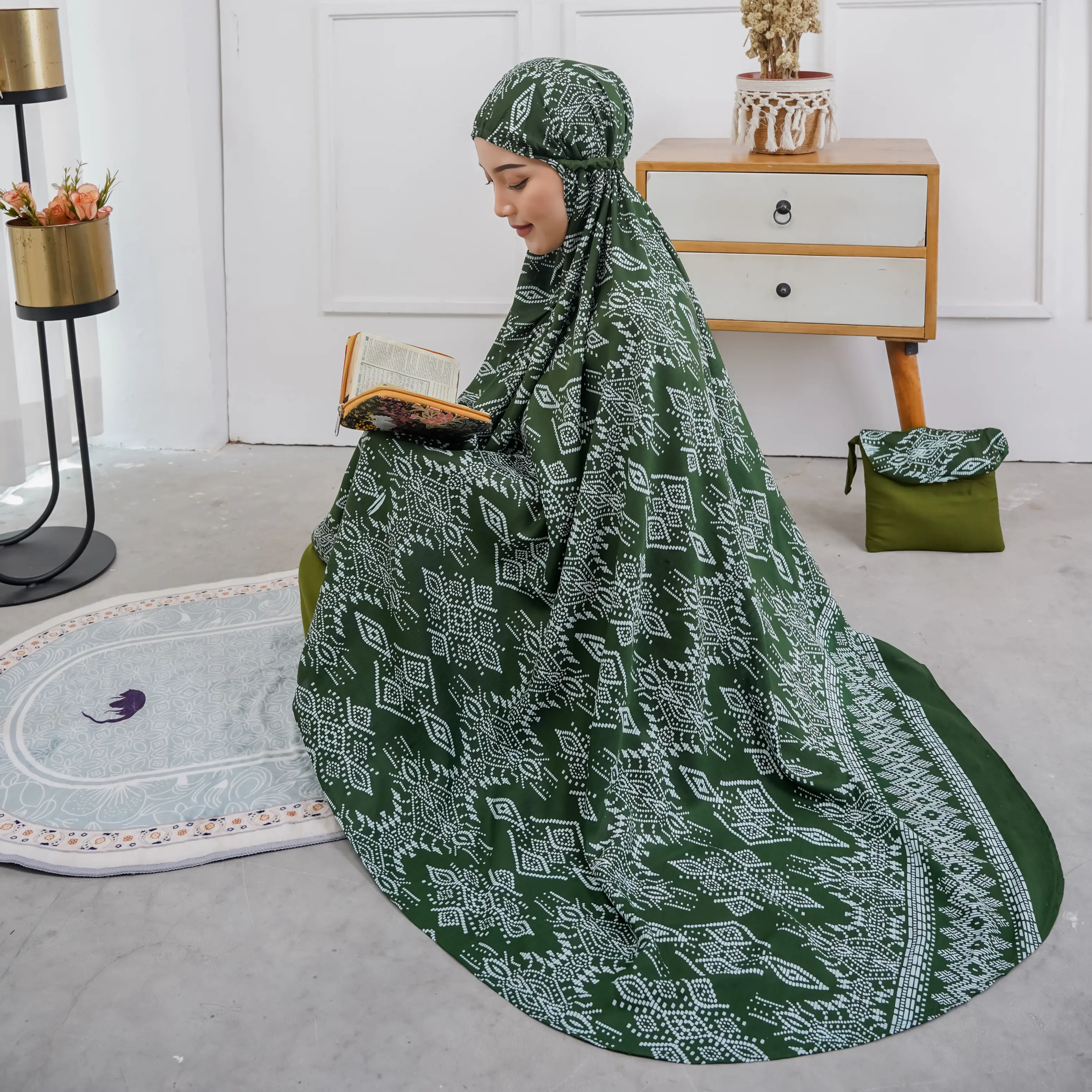Mukena dewasa Bali TENUN ukuran standart atasan bawahan  rayon