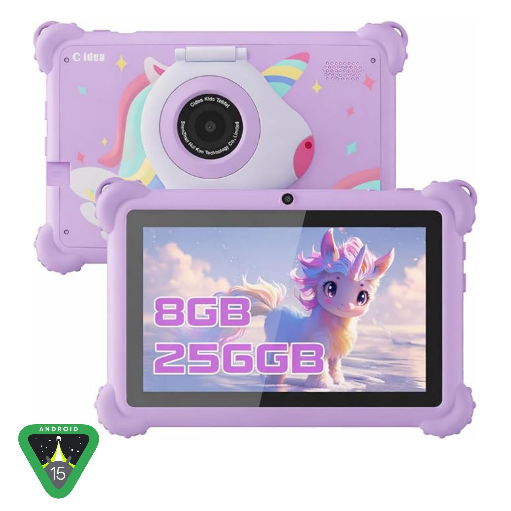 Tablet Anak C Idea Android 15 layar 7 Inch RAM 8GB+ROM 256GB Support 512GB 1024x600 IPS Baterai 5000mAh Kamera 2MP+5MP Case Unicorn Anti Shock Tablet Edukasi & Hiburan Anak dengan Parental Control tablet anak android tablet anak murah ungu dan biru Tablet Anak C Idea Android 15 layar 7 Inch RAM 8GB+ROM 256GB Support 512GB 1024x600 IPS Baterai 5000mAh Kamera 2MP+5MP Case Unicorn Anti Shock Tablet Edukasi & Hiburan Anak dengan Parental Control tablet anak android tablet anak murah ungu dan biru