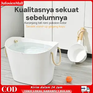 JuFosien Ember Plastik Gayung Mandi Aesthetic Besar Baskom Basin Nordic Style Multifungsi Peralatan Kamar Mandi Dapur Toilet Tahan Tekanan Kapasitas Ekstra Besar Anti Slip