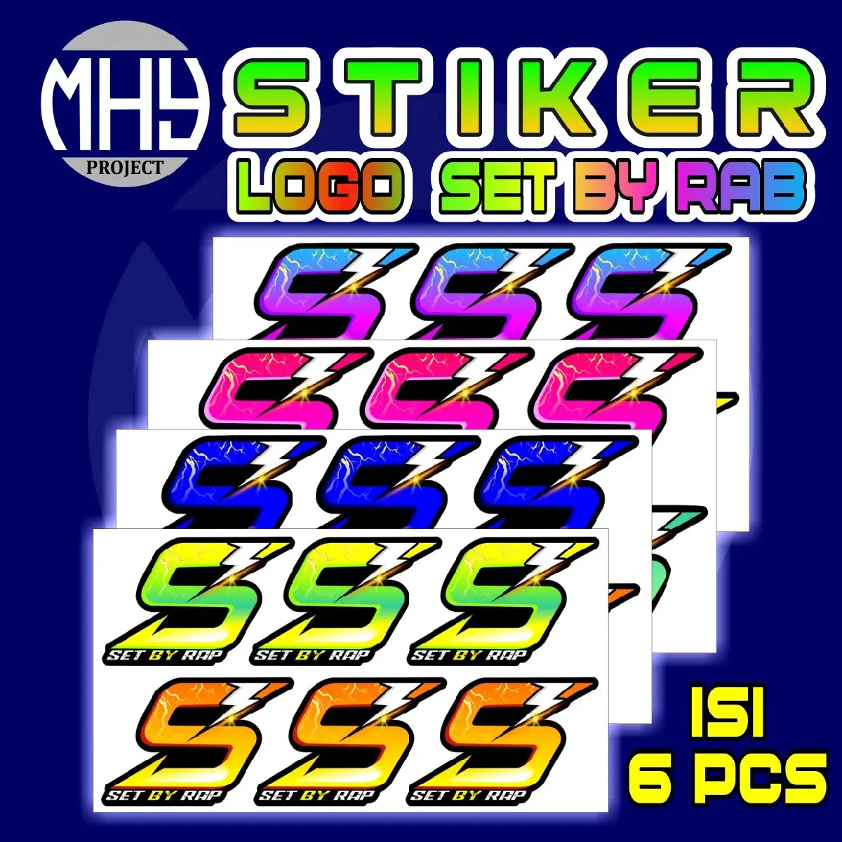 Stiker Logo Set Isi 6 Pcs by Rab Stiker Motor - Car Kendaraan