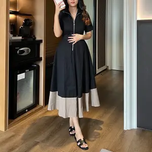 HERFIT gilva dress wanita strech midi Gaun