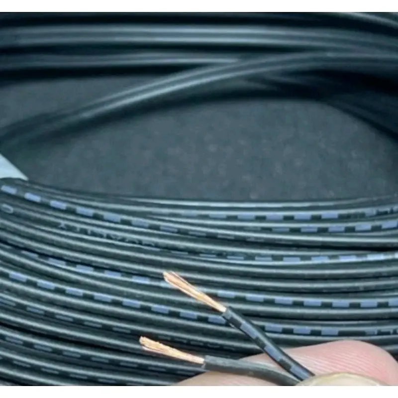 kabel serabut 2 jalur  hitam garis putih 2x14  elektronik dekorasi  listrik  otomotif mudah disolder