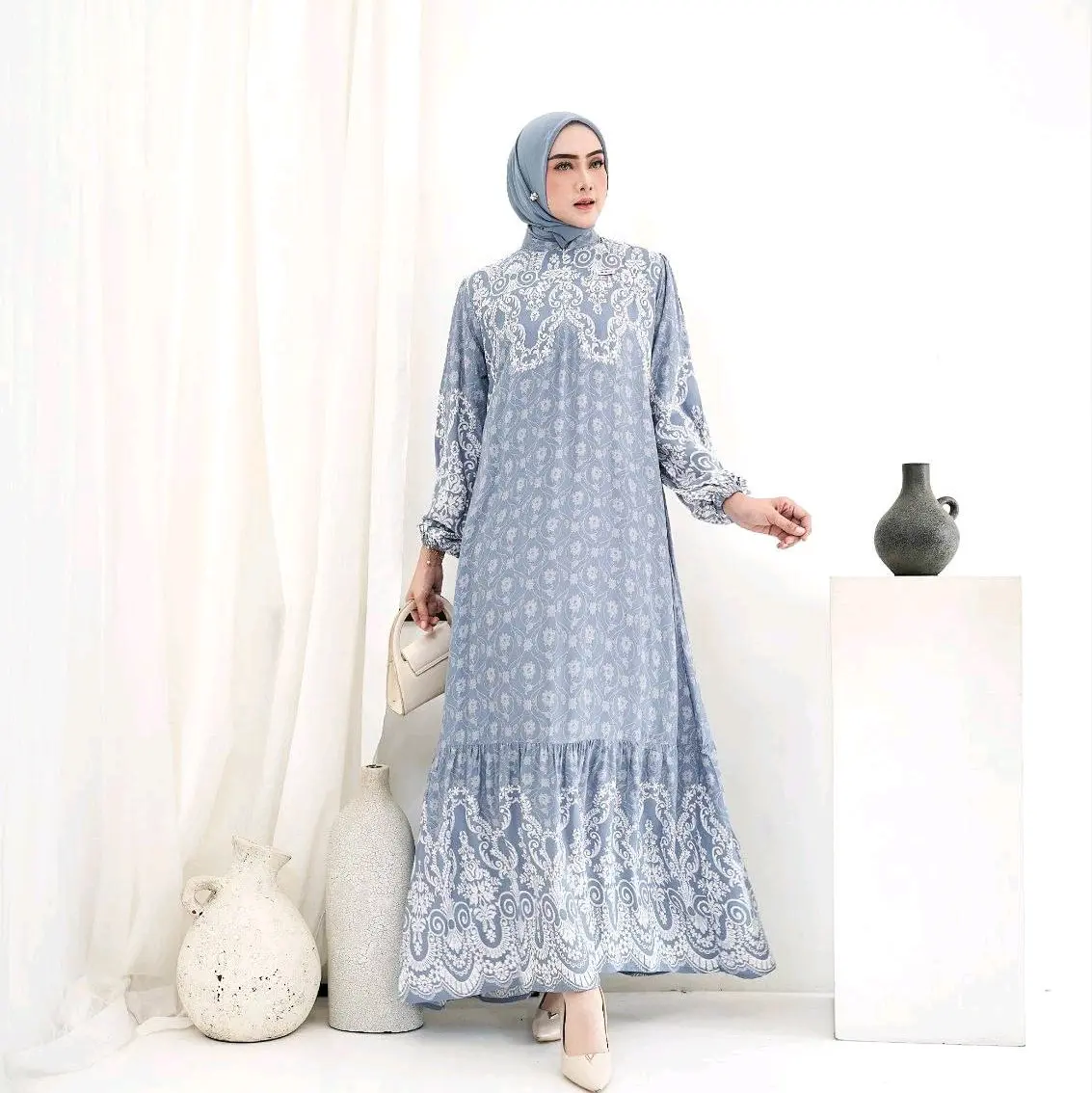 syar'i hijab Baju Buat Lebaran 2025 Set Dress Zaskia Series Spesial Edisi Lebaran Terbaru Muslimah Syari Mewah Diamond ⁠chocomilk elegan gamis aesthetic remaja dan islami wanita suncrepe anggun nazira