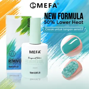 【 Popular Tiktok Creator's same style】MEFA Gel Nail Polish Remover 4 Pieces Odor Free & Harmful Substances Without Methylene Chloride