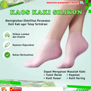 Kaos Kaki Silicone Moisturizing Silikon latex moisturizer foot care sock anti crack Pecah mask kapalan Perawatan Tumit Kering Pecah