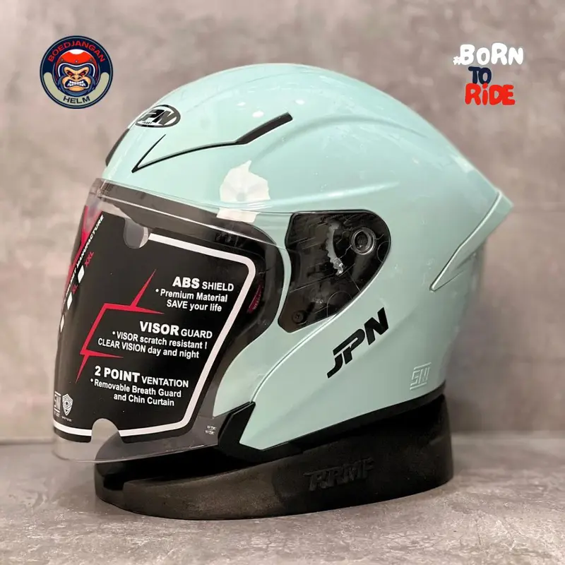 JPN KYO 9 HELM HALFFACE SPOILER SINGLE VISOR ORIGINAL STANDART SNI 6
