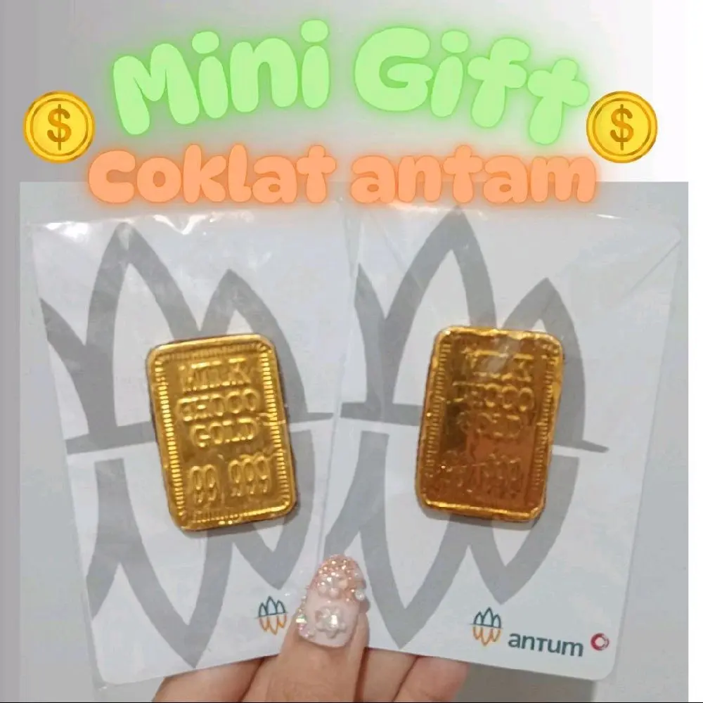 MINI GIFT COKLAT GOLD BATANGAN ANTUM HADIAH MUNGIL LUCU UNIK MURAH