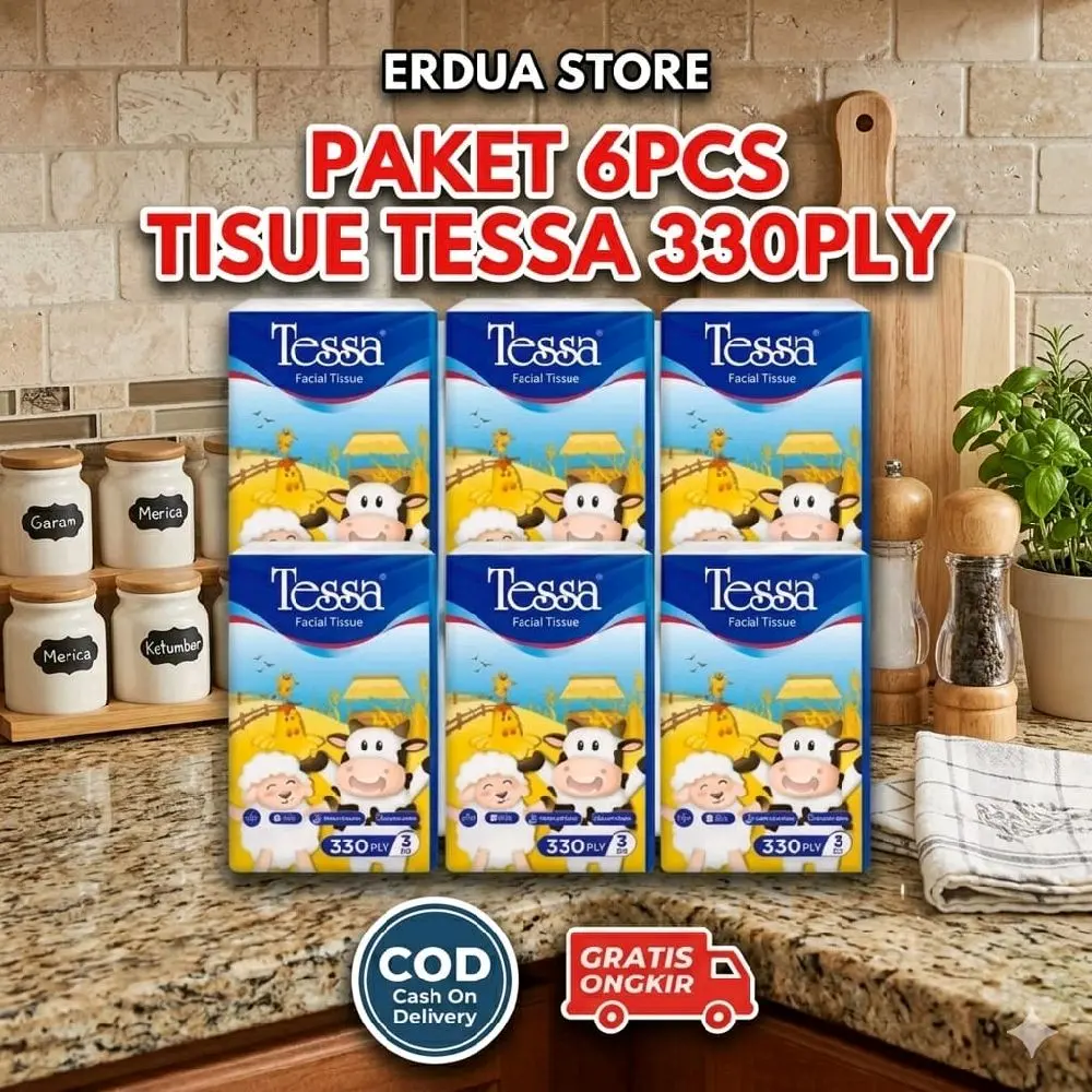 BUNDLING 6PCS / 3PCS TISUE TESSA 330Ply TRIO SOFTPACK