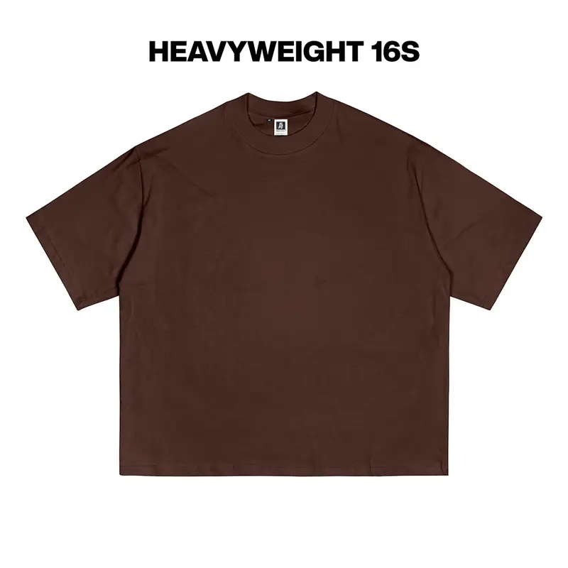 HLPD Weirdworld 16S Heavyweight Boxy Tee - Basic Polos Dark Brown 0