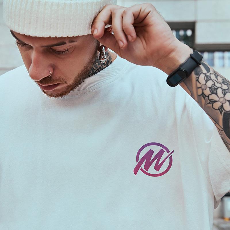 Áo Thun Nam Ngoại Cỡ, Áo Cotton Ngắn Tay, Dáng Rộng, Hip Hop Menswear 2