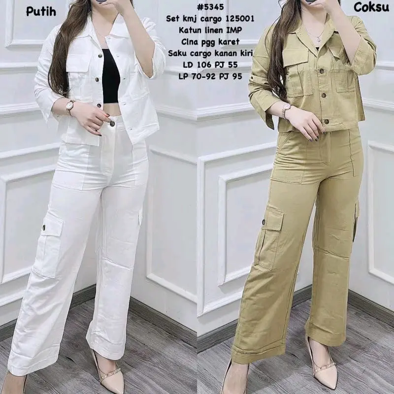 One Set Amanda | Linen Katun | Stelan wanita || Seputar_Fashion16 3