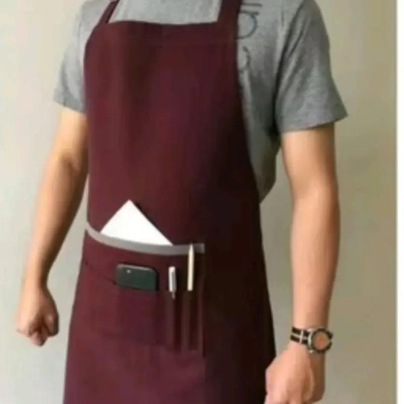 apron kitchen chef barista masak celemek dapur pria dan wanita Kain 2