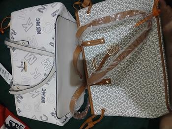 Product Review of [SPECIAL LIVE] MKMC GRAFACH Tote Bag Wanita Multifungsi Shoulder Bag Motif Grafis Kerja Resleting Jinjing Kuliah Korean Style Terbaru Travel Bag Kulit Casual Aesthetic Modis Kekinian Monogram from L**k A**a 0