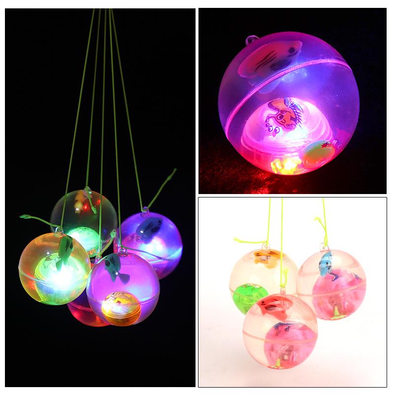 Product Introduction of 5.5/6.5cm Glow Ball Elastic Ball with Rope Shiny Crystal Ball Bouncing Ball Shiny Children Toys Flying Ball Toy Games for Kids 1