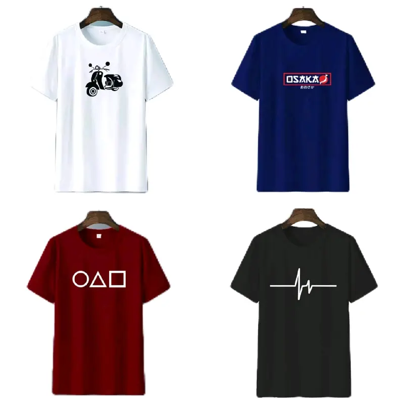 Beli 1 dapat 3 baju kaos motif Distro Pria Sablon Keren Atasan Unisex Cowok Wanita Dewasa Oblong Pendek 2