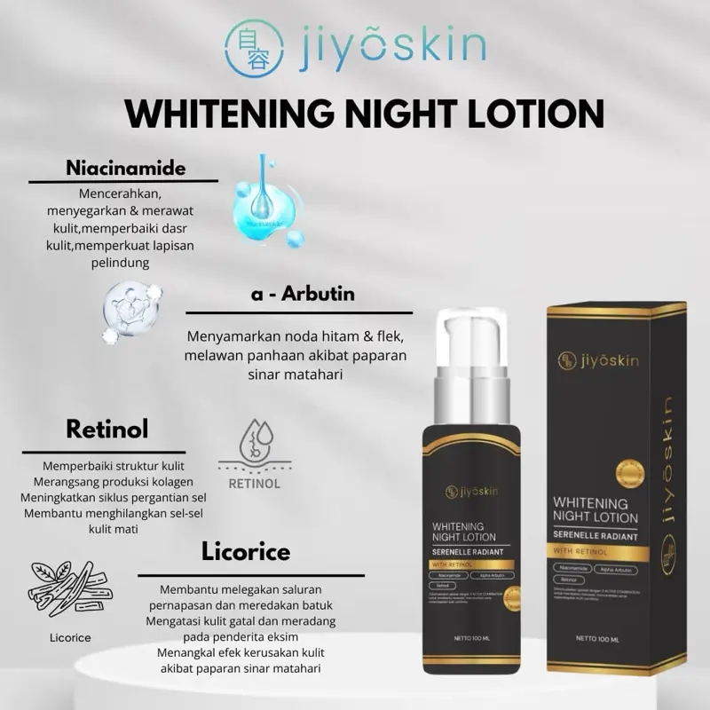 ￼[JIYOSKIN] Whitening Body Lotion (HB Siang) + Whitening Night Lotion (HB Malam) 2