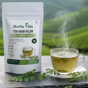Teh Daun Kelor Original 100% Alami – Herbal Superfood Penambah Energi & Imunitas, HERBAVIDA isi 20 - 30 Tea bag Praktis Tinggal Seduh