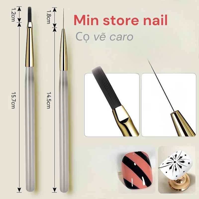 Cọ vẽ caro làm nail- cọ vẽ móng tay cọ dẹp cọ nét
