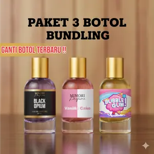 TERLARIS PAKET 3 BOTOL | BUNDLING PARFUM VANILLA CAKE - PERMEN KARET - BLAK PIUM PARFUM PRIA WANITA 30ML PARFUM WANGI TAHAN LAMA