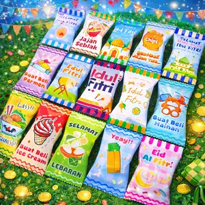 isi 10 pcs Amplop bentuk permen Angpau lebaran idul Fitri