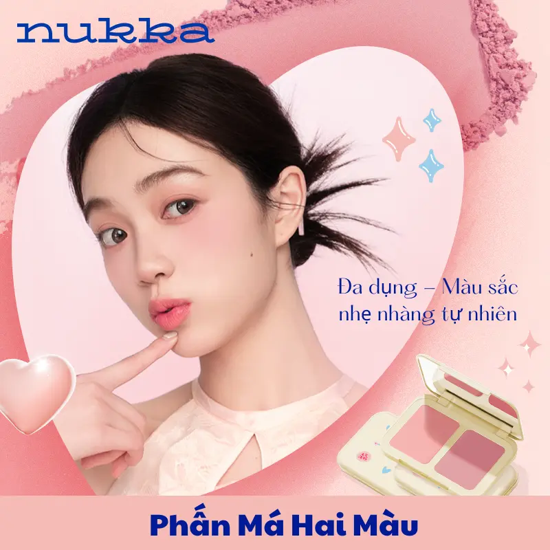 [Mua 1 tặng 1] Phấn Má Hồng 2 Màu, Nâng Tone Da, Làm Sáng Khuôn Mặt, Mịn Nhẹ Dễ Tán, Lâu Trôi, Rạng Rỡ Tự Nhiên TA