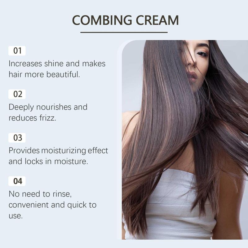 Leave-in Hair Care Cream, 1 Count Moisturizing Hair Care Cream for Strengthening Hair, Nourishing Hair Care Product for Women & Men 3