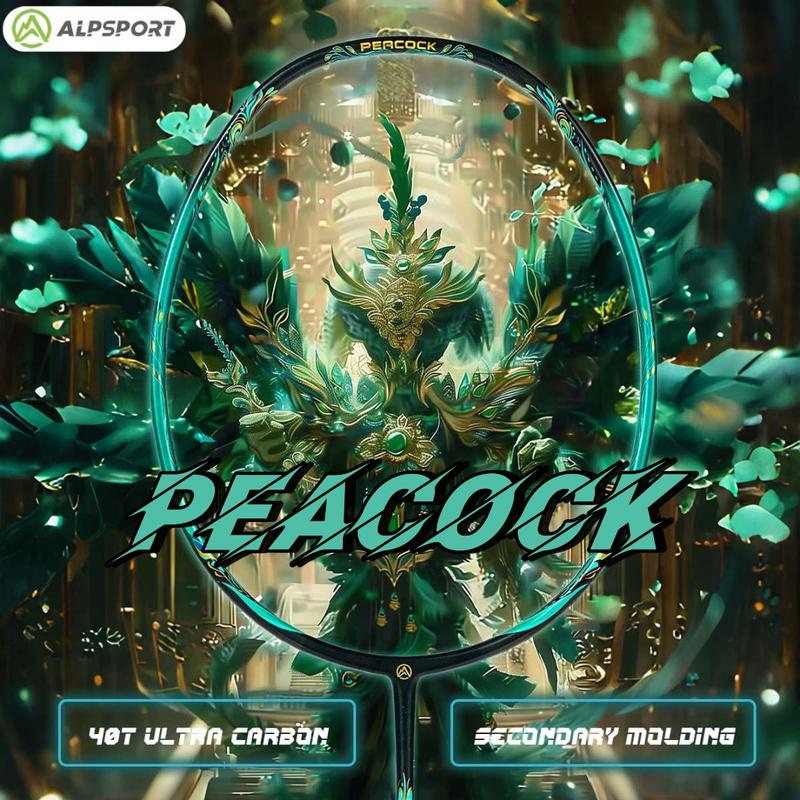 Vợt cầu lông ALPSPORT Peacock,  4U G5,40T carbon , Vợt cầu lông tấn công,chịu lực tối đa35LBS,Dây căng trước 26LBS,phù hợp cho người chơi chuyên nghiệp, nâng cao, sinh viên và người mới bắt đầu. Hàng chính hãng 100%, COD,alp,ALPSPORT