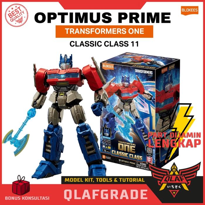 Gambar Blokees Optimus Prime TRANSFORMERS One Classic Class 11 - model kit action figure mainan robot dari Wahkhilaf Kota Surabaya Tokopedia