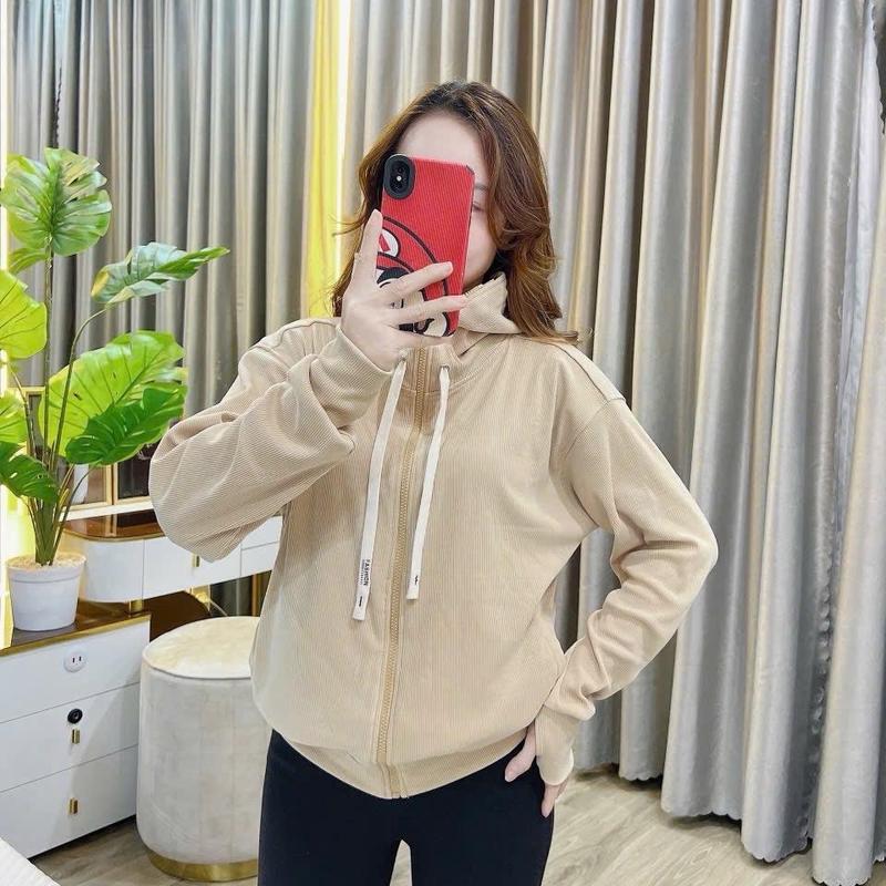 ÁO KHOÁC CHỐNG NẮNG GÂN TÚI KHOÁ XXL ( GTKXXL ) CHẤT THUN GÂN CÓ 6 TÚI FORM FREESIZE(40-63)KG