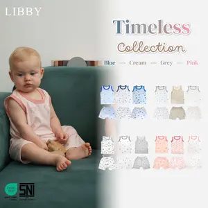 LIBBY Setelan Piyama Oblong Kutung Singlet Anak Laki - Laki & Perempuan New Motif Timeless Collections (TF) (1 stel)