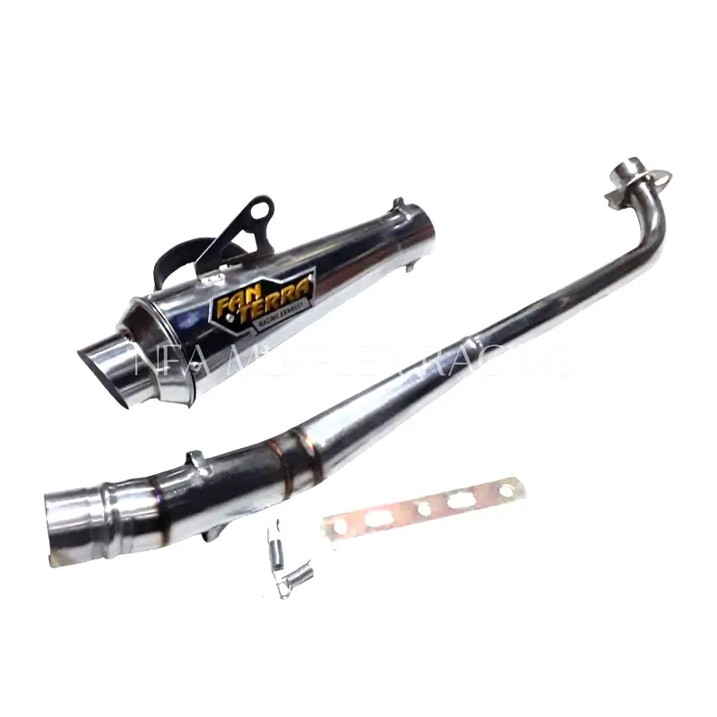 Knalpot Fan Terra Racing Vega Supra Jupiter Revo Absolute Karisma Blade Kaze Astrea Grand Motorcycle Kendaraan 1