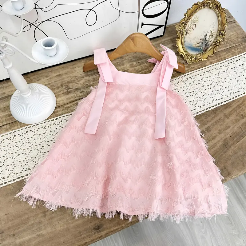 Kem House - Váy 2 Dây lông vũ cao cấp cho bé gái 7-44kg cho bé 5