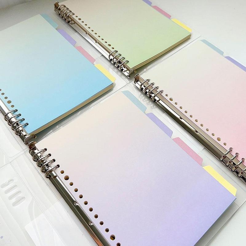 Binder B5 A5 Buku Tulis Sekolah Notebook Aesthetic Korea Kertas Binder A5 Transparant Cover Binder Notepad Alat Tulis Sekolah Lucu 5