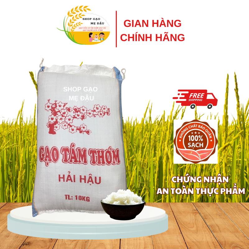  Gạo Tám Thơm Hải Hậu 10Kg - Hạt gạo nhỏ ít nở đậm đà cơm ngon hấp dẫn 
