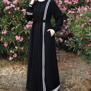 Abaya Hitam Turkey Gamis Dress Arab Saudi Bordir Turki India Dubai Amira + Belt