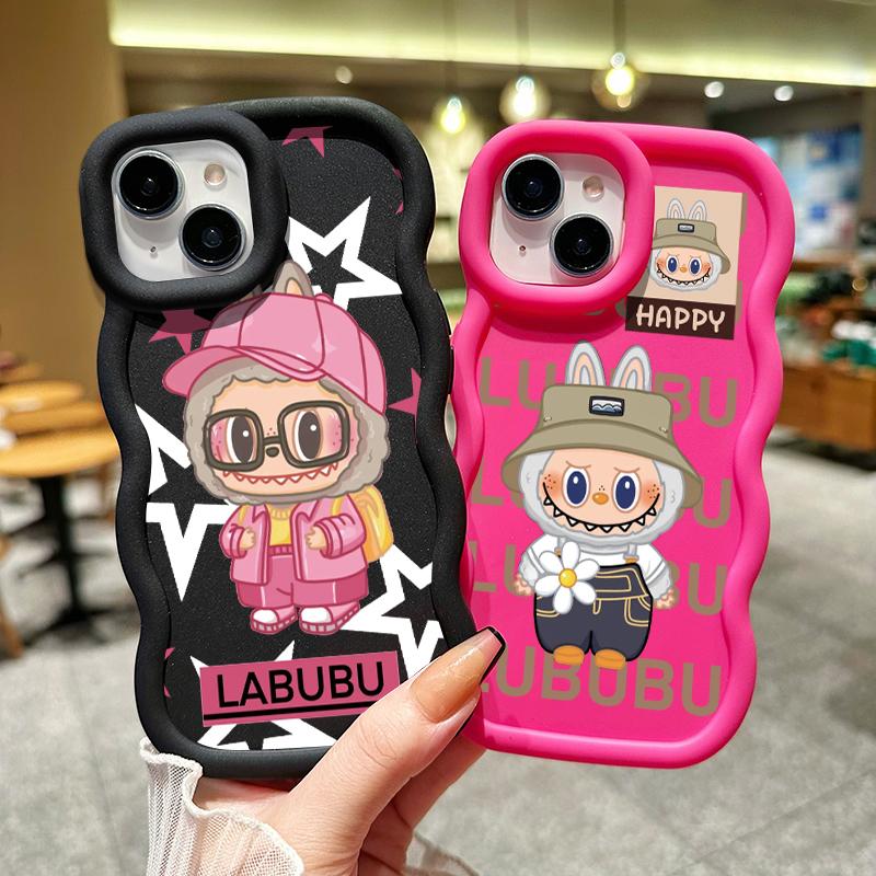 Casing Hp Untuk Realme C2 C2s OPPO A1K Case HP casing Softcase Labubu Happy terbuat dari bahan silikon Kesing Cesing kasing 3